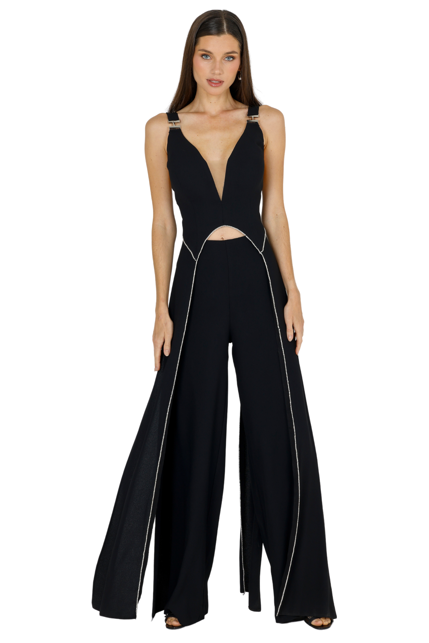 Katerina Grace V-Neck Jumpsuit,Akalia,www.akaliaofficial.com