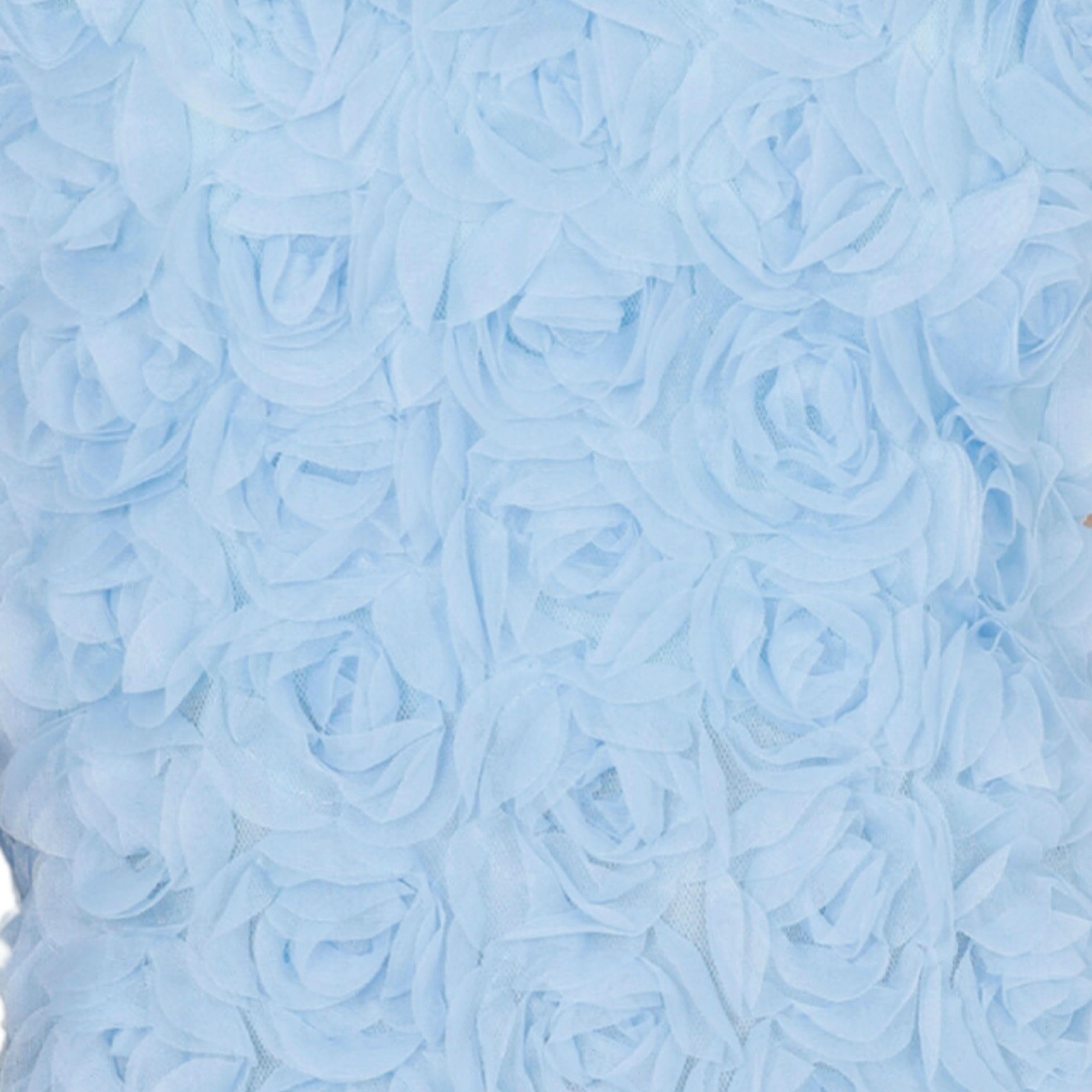 Melvina 3D Floral Mini Dress (Blue),Akalia,www.akaliaofficial.com