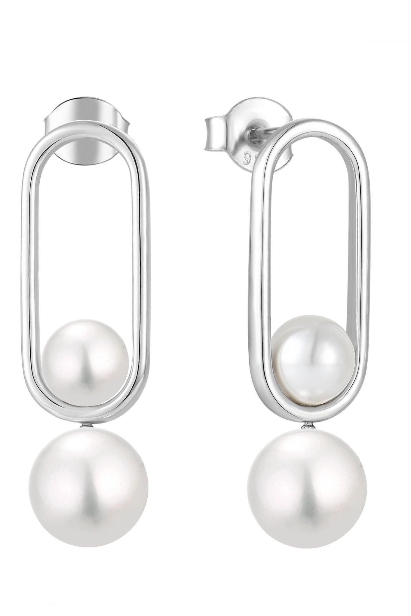 Waterproof Pearl Drop Earrings Sterling Silver,Akalia,www.akaliaofficial.com