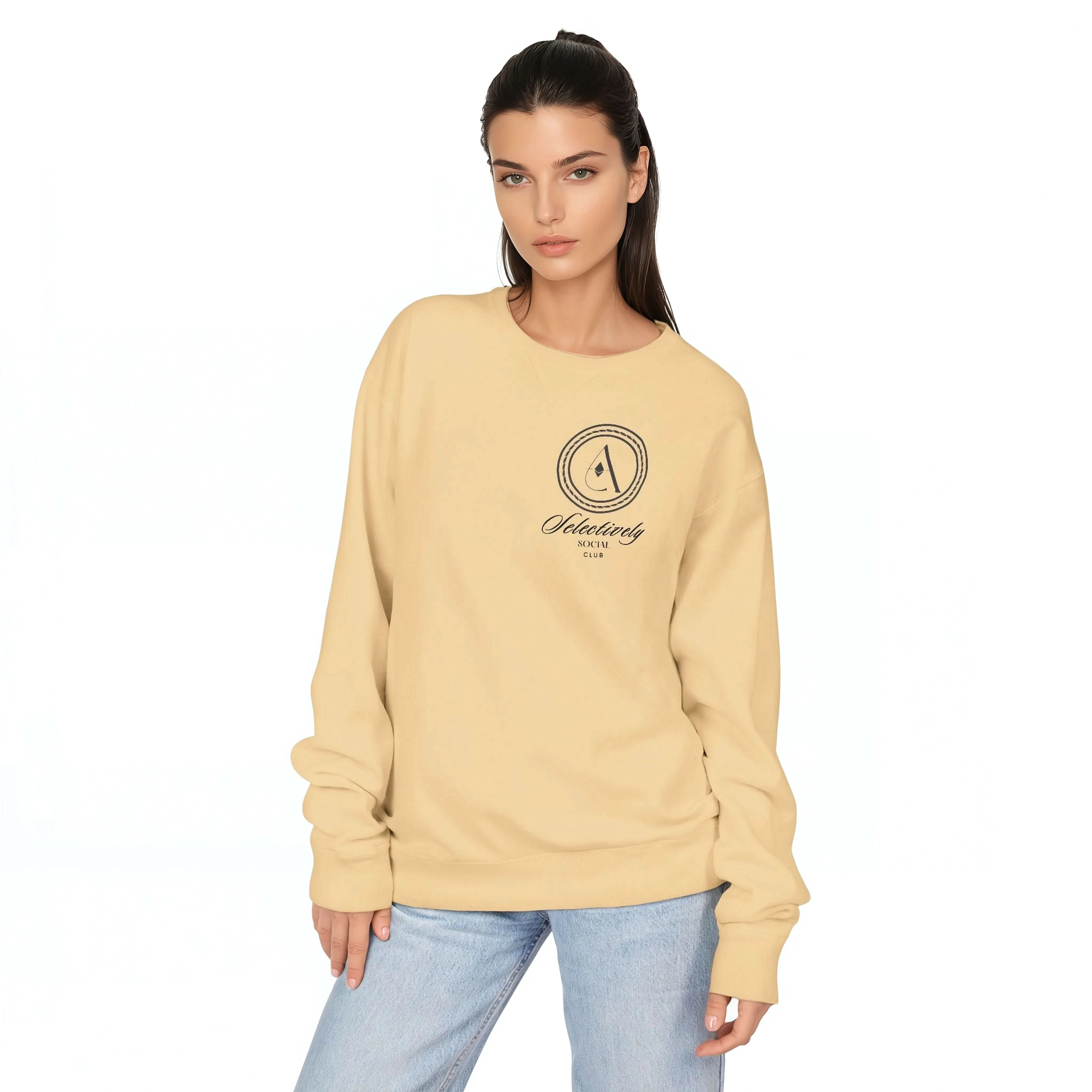 Heather Graphic Crewneck Sweatshirt.