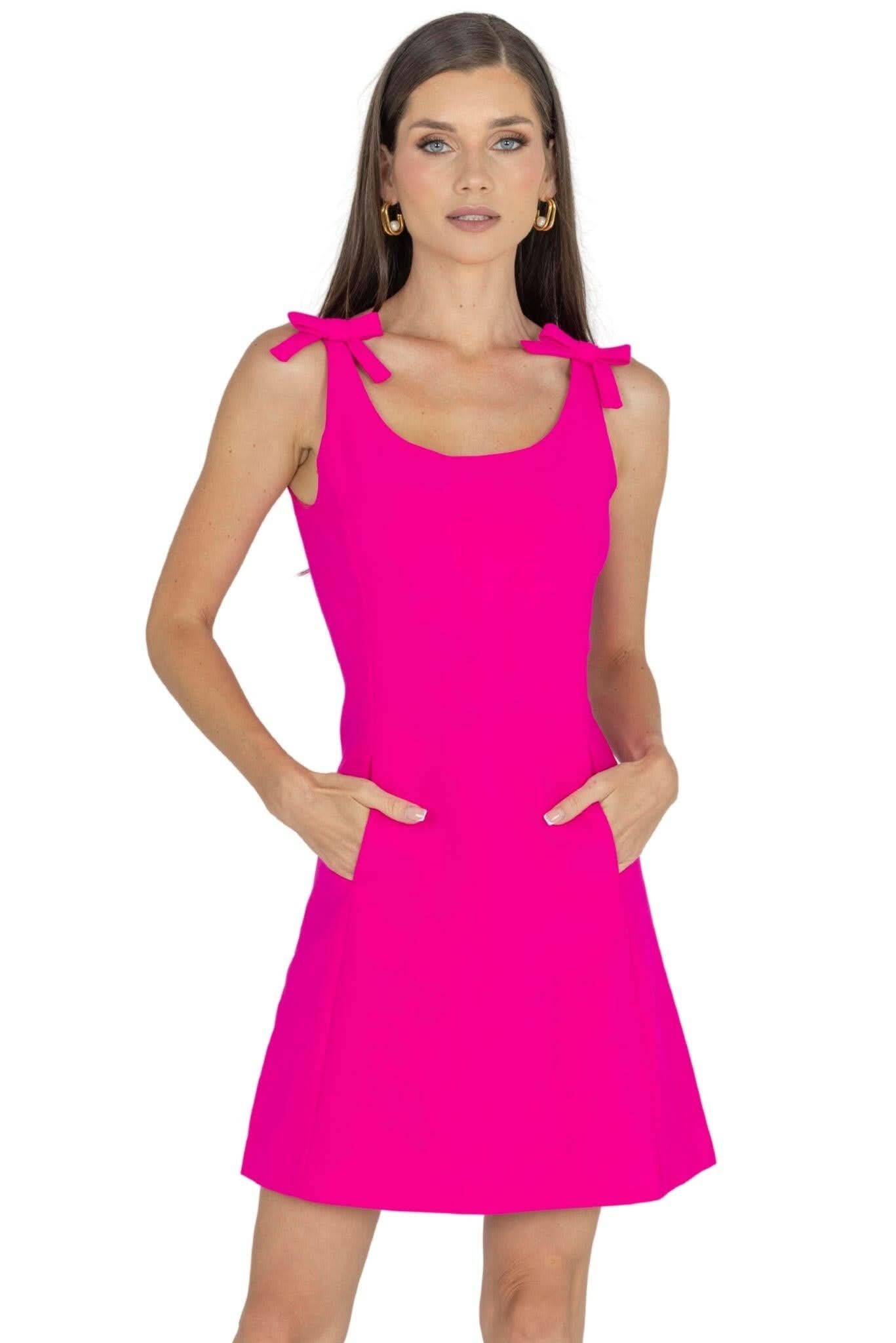 Aria Bow Sleeveless Mini Dress