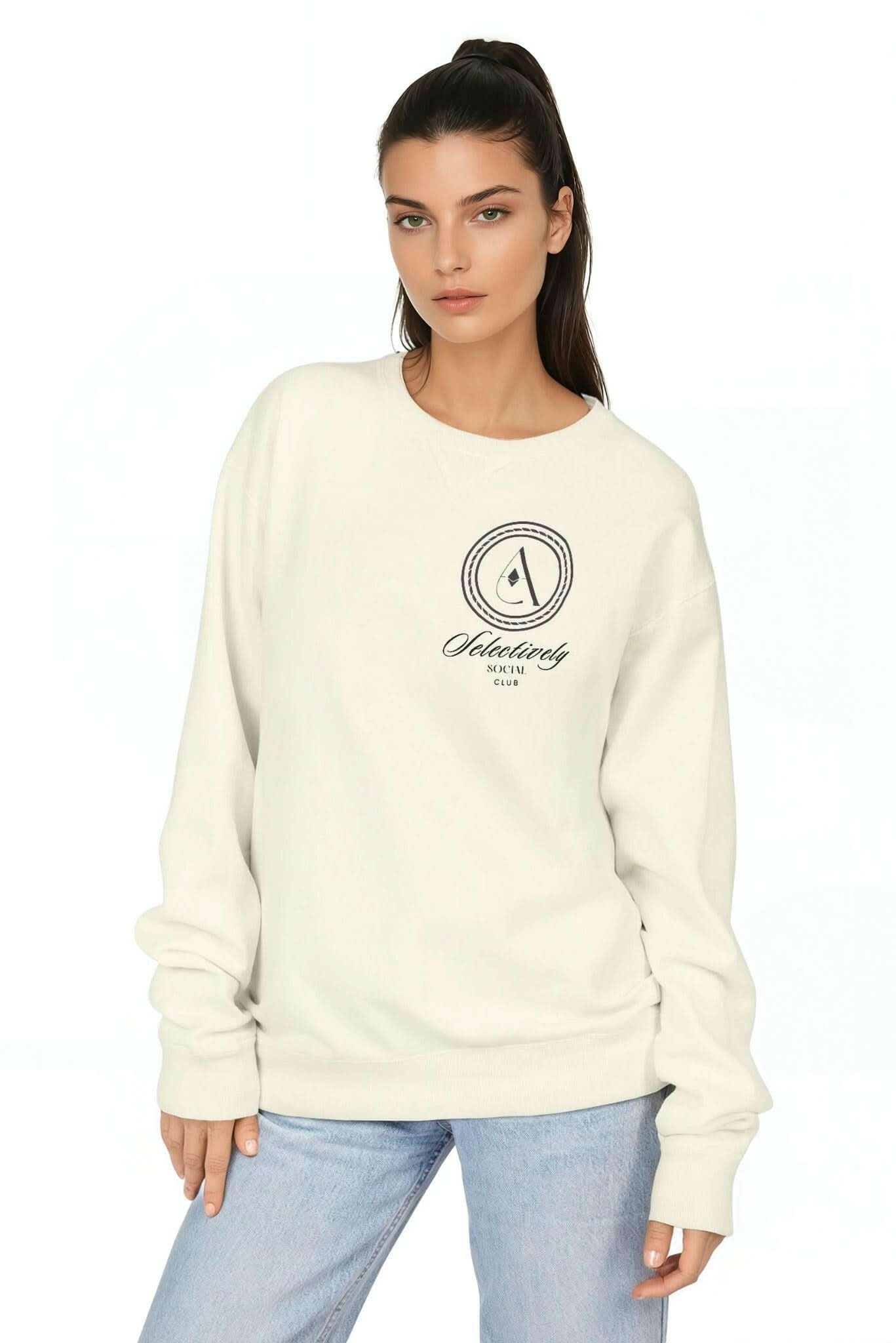 Heather Graphic Crewneck Sweatshirt.