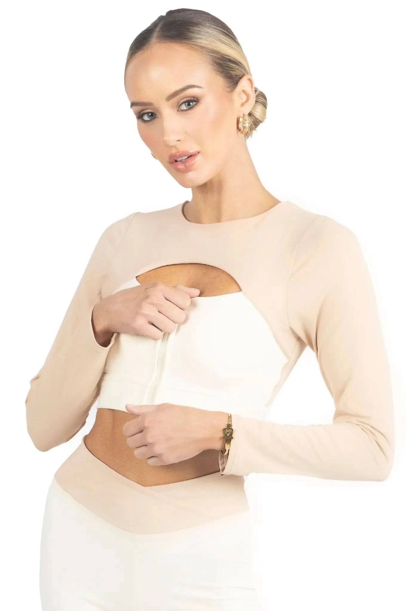 Alisha Color Block Activewear Long Sleeve Top - Akalia