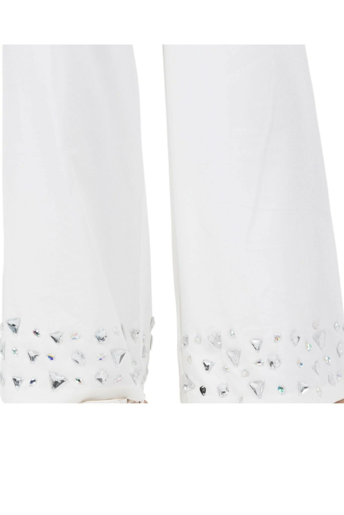 Ameli White Flared Pants - Akalia
