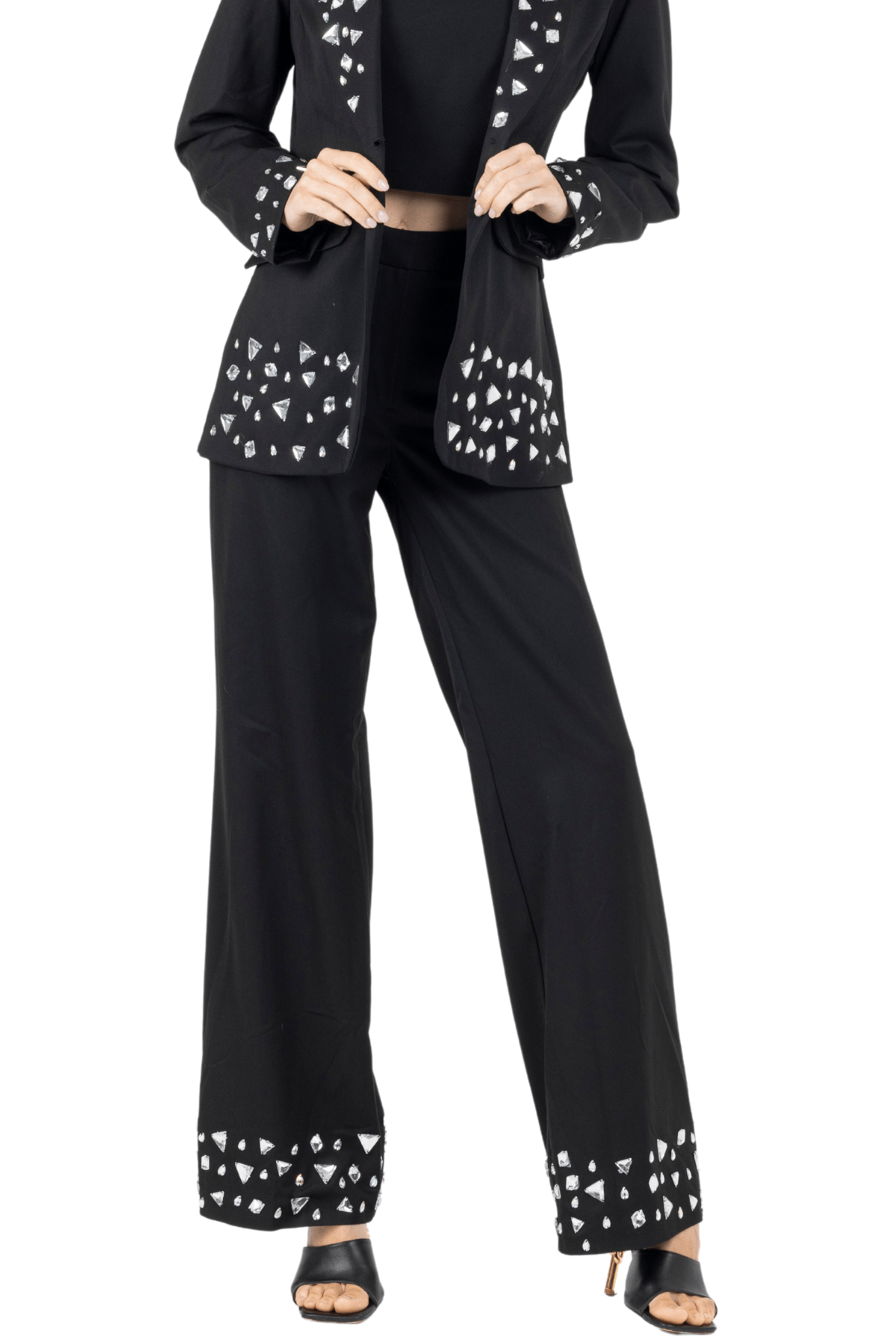 Joslin White Stone Pant In Black - Akalia