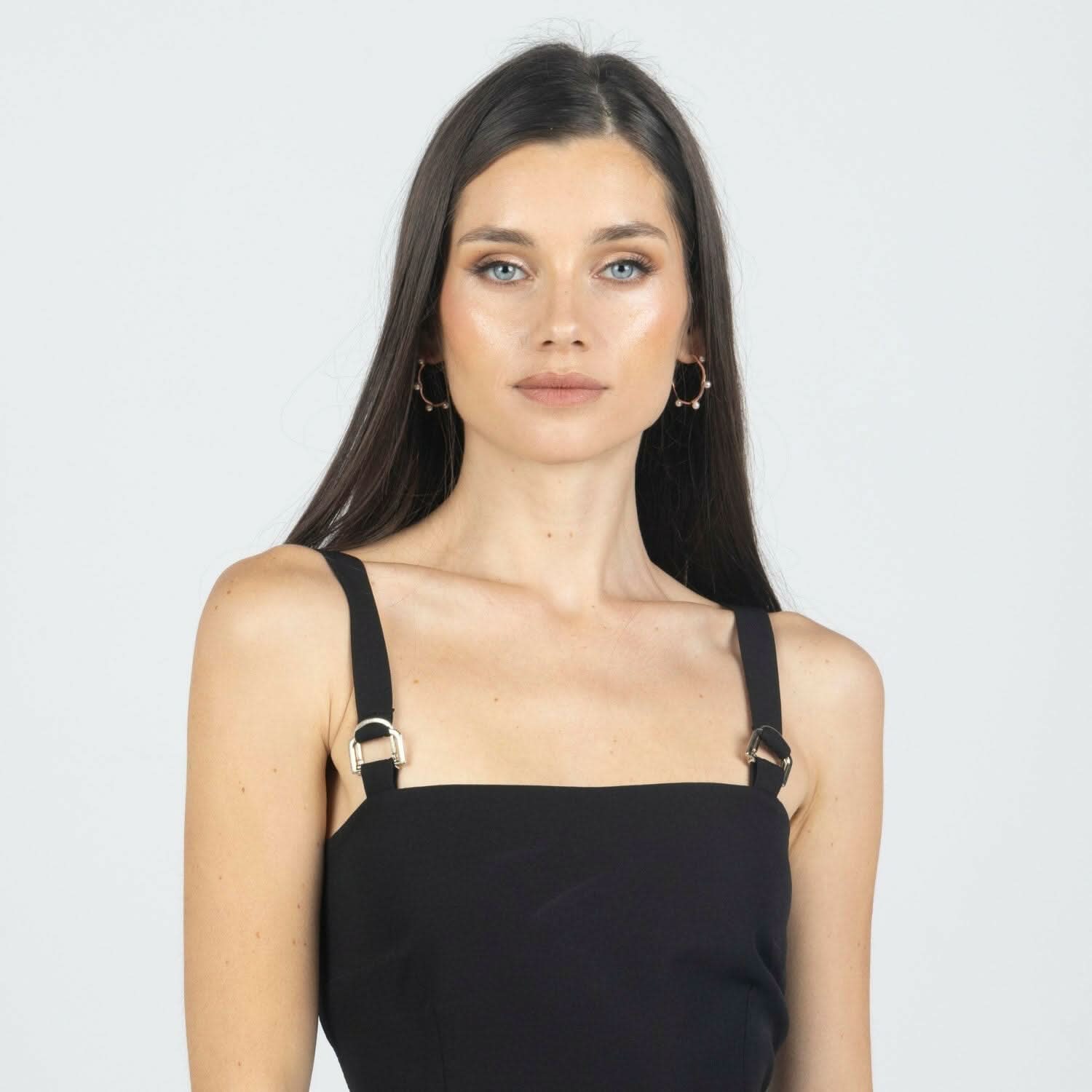 Waterproof Pearl Beads Round Half Hoop Earring - Akalia