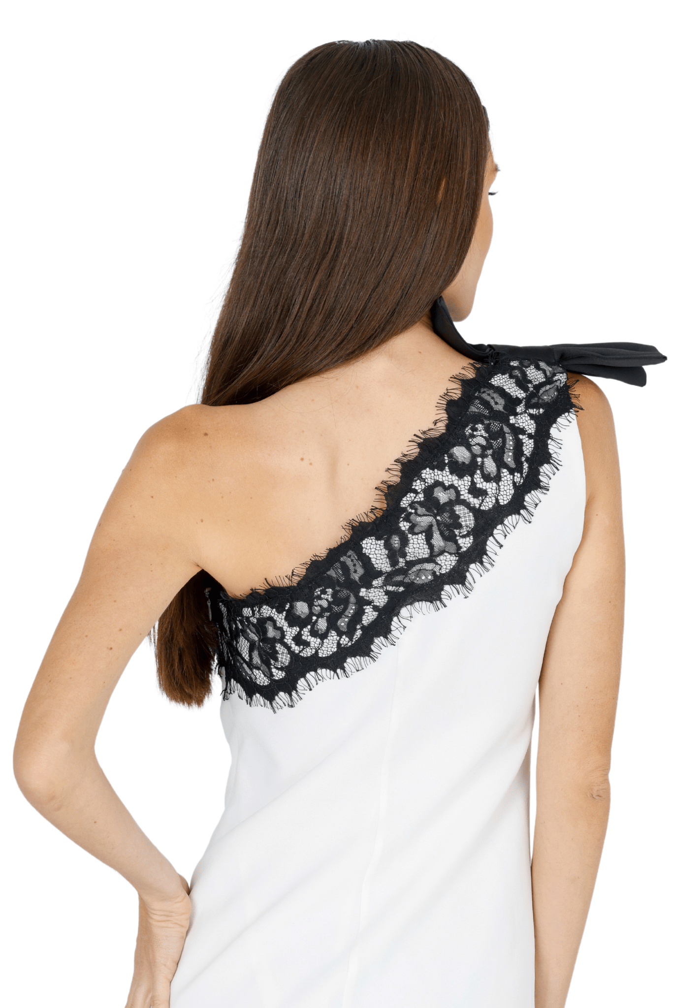 Zeena One Shoulder Lace Mini Dress - Akalia
