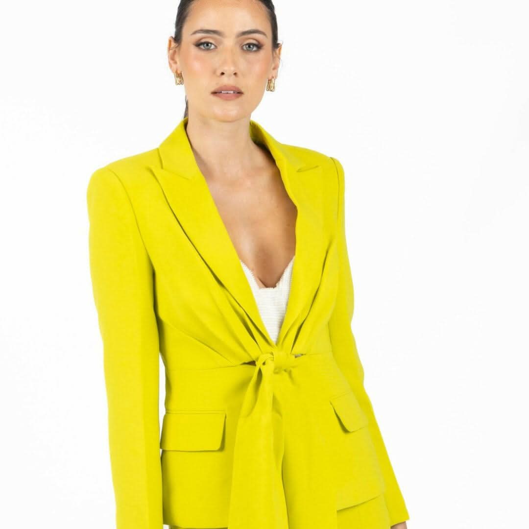 Georgina Green Pleated Blazer - Akalia