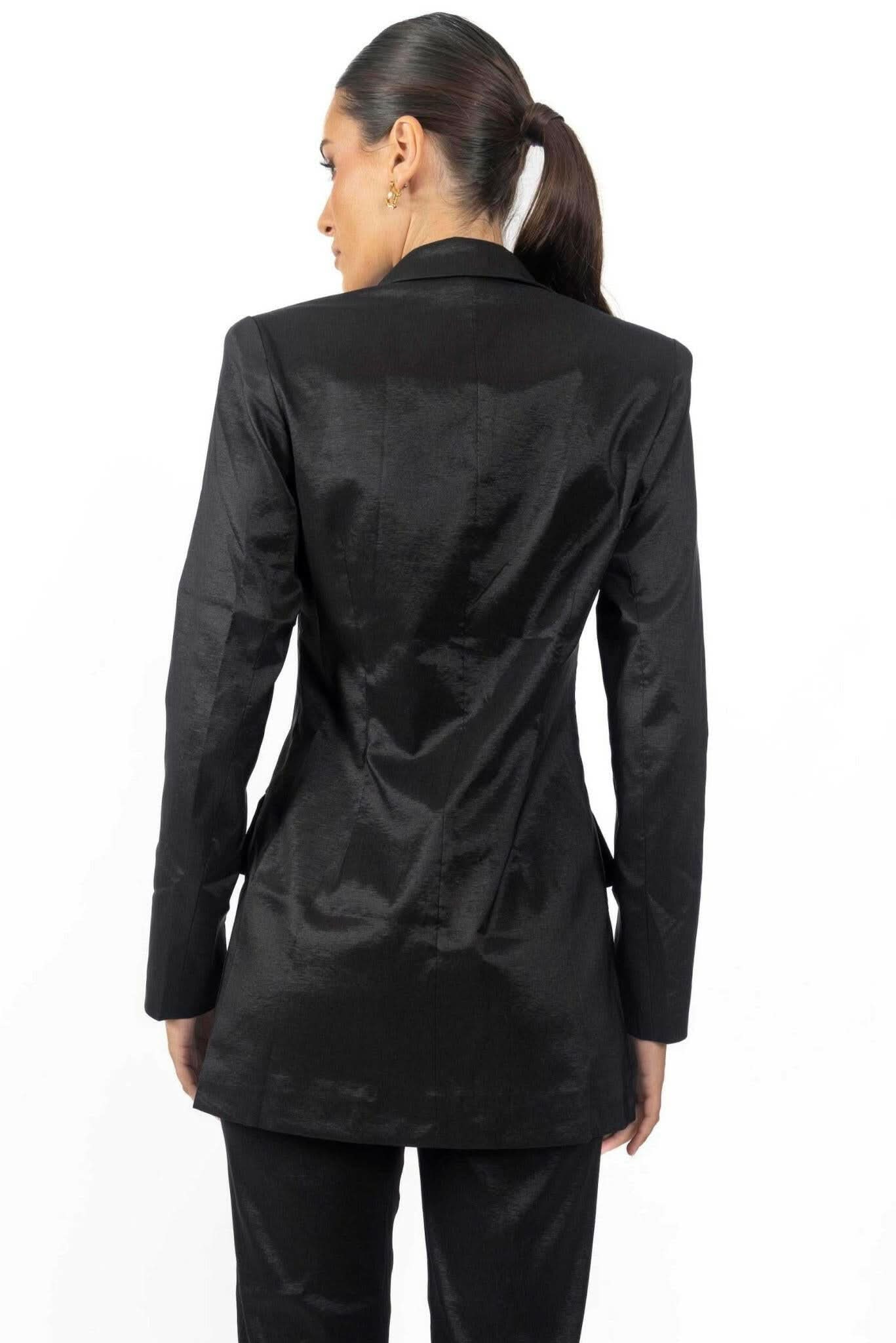 Meghan Cutout Black Women's Blazer - Akalia