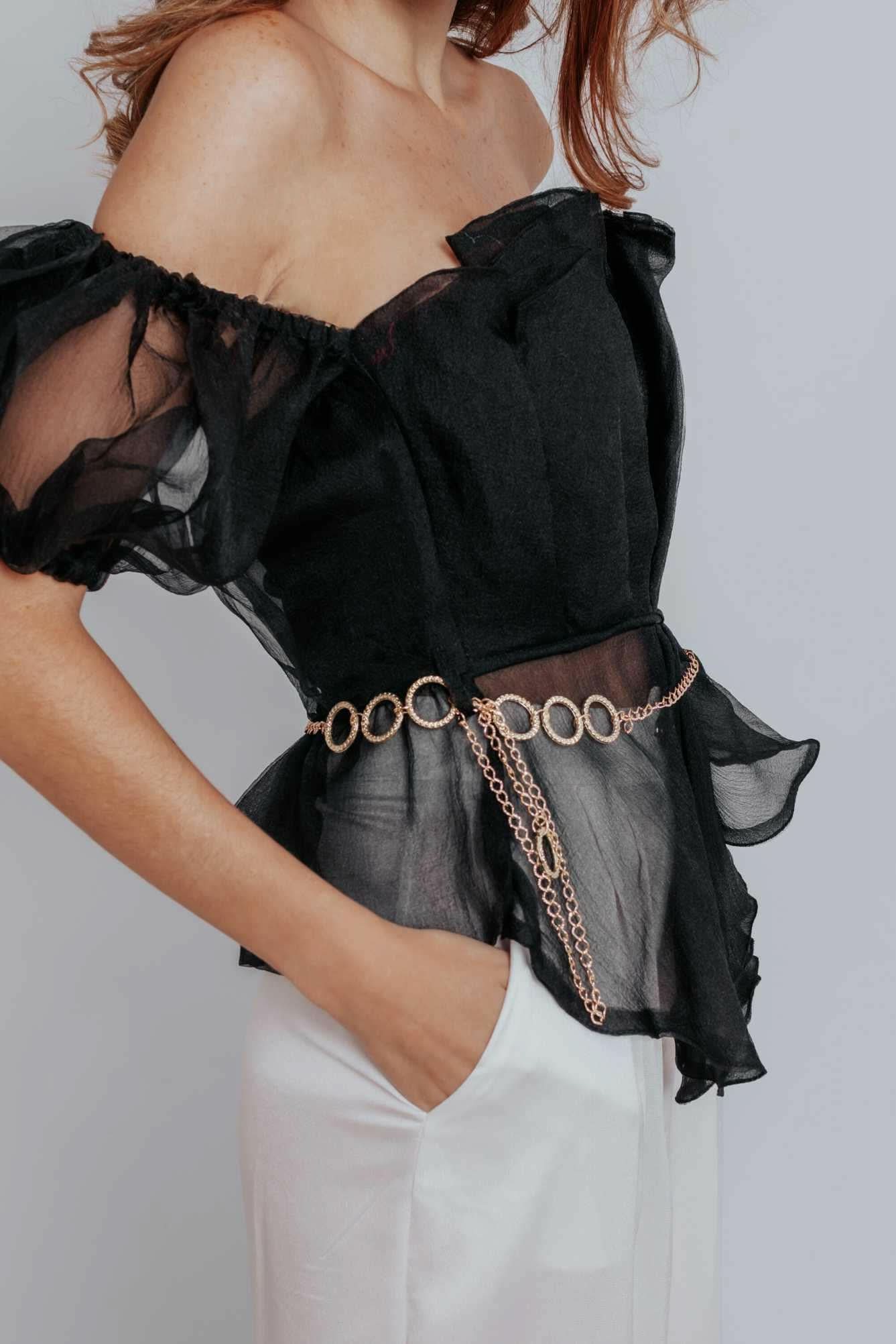 Raven Peplum Top - Akalia