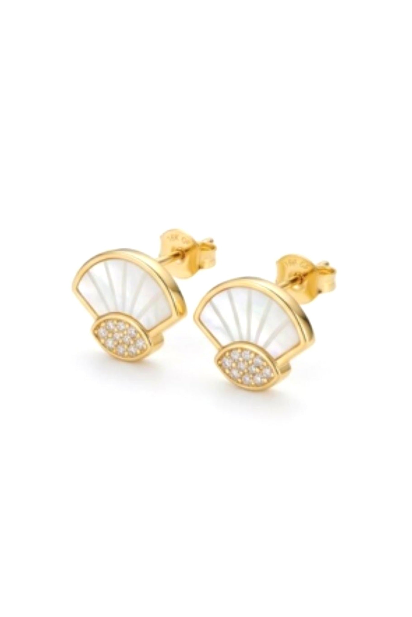 Aria Fan Stud Earrings — factory sample