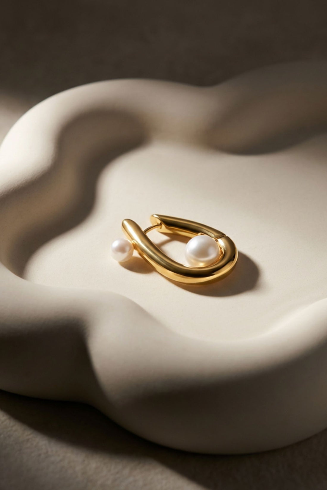 Margot Waterproof Pearl Huggie Earring