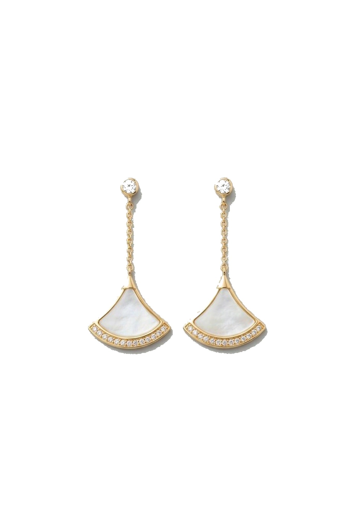 Aria Fan Drop Earrings — factory sample