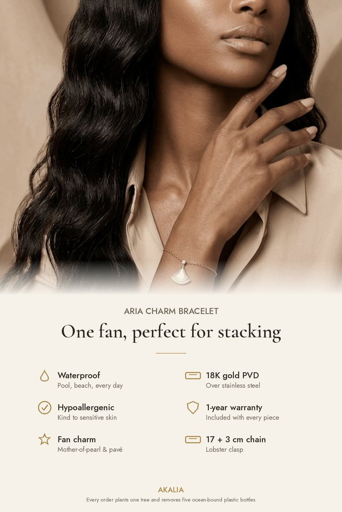 Aria Fan Charm Bracelet (Pre-Order) - Akalia