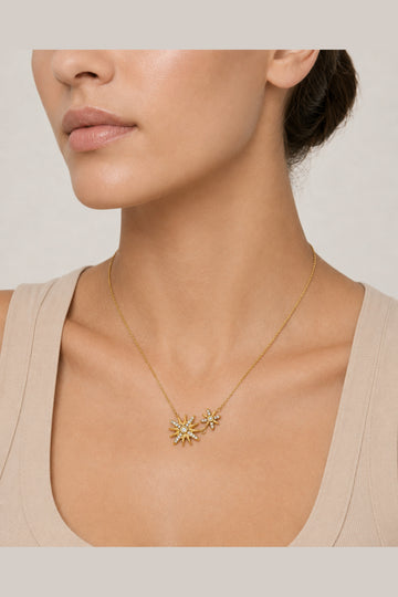 Astra Waterproof Celestial Starburst Necklace