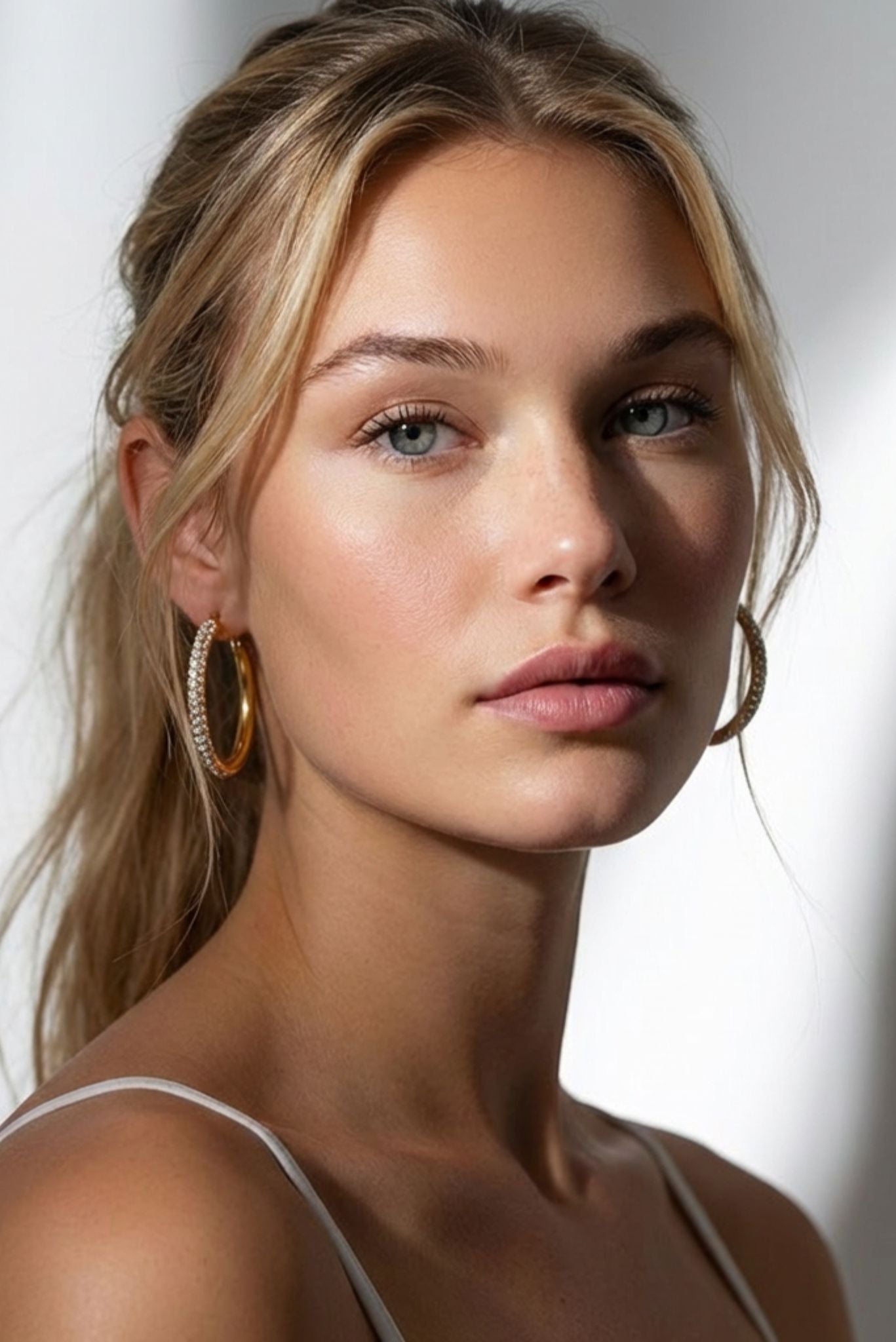 Bianca Waterproof Crystal Hoop Earring - Akalia