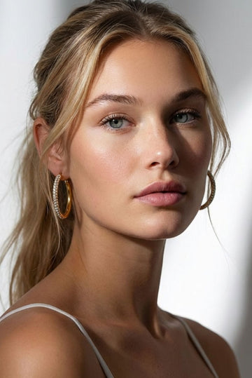 Bianca Waterproof Crystal Hoop Earring - Akalia