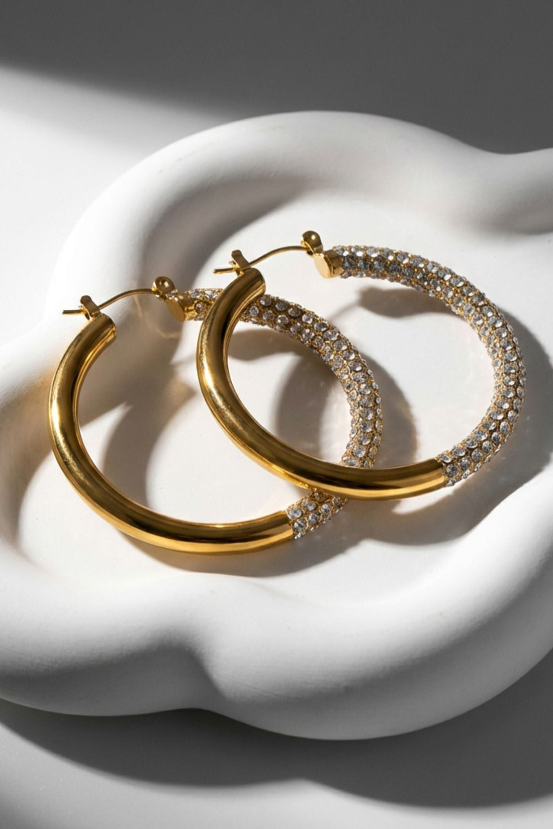 Bianca Waterproof Crystal Hoop Earring - Akalia