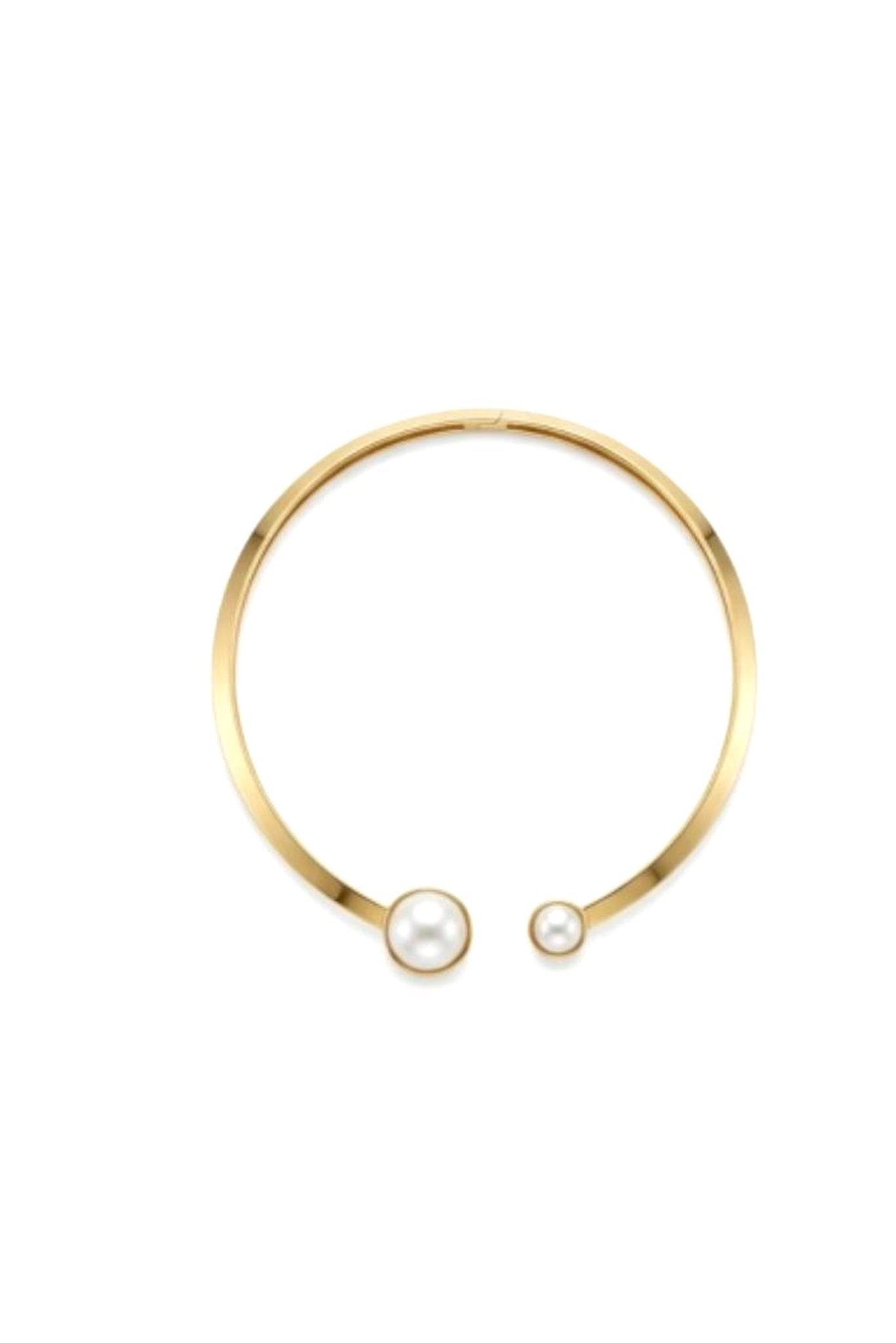 Duo Open Collar Necklace — Two Pearl (Pre-Order) - Akalia