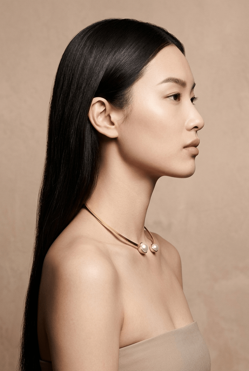 Duo Open Collar Necklace — Two Pearl (Pre-Order) - Akalia