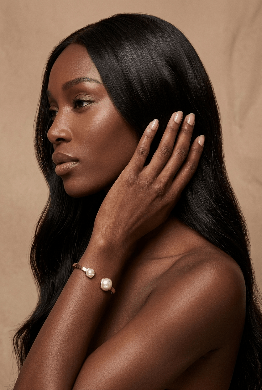 Duo Open Cuff Bracelet — Two Pearl (Pre-Order) - Akalia
