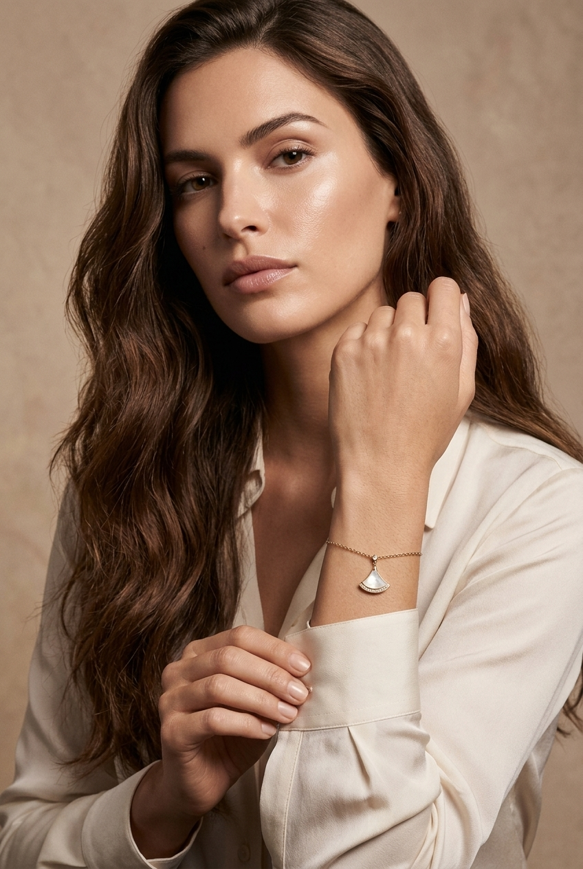 Aria Fan Charm Bracelet on model
