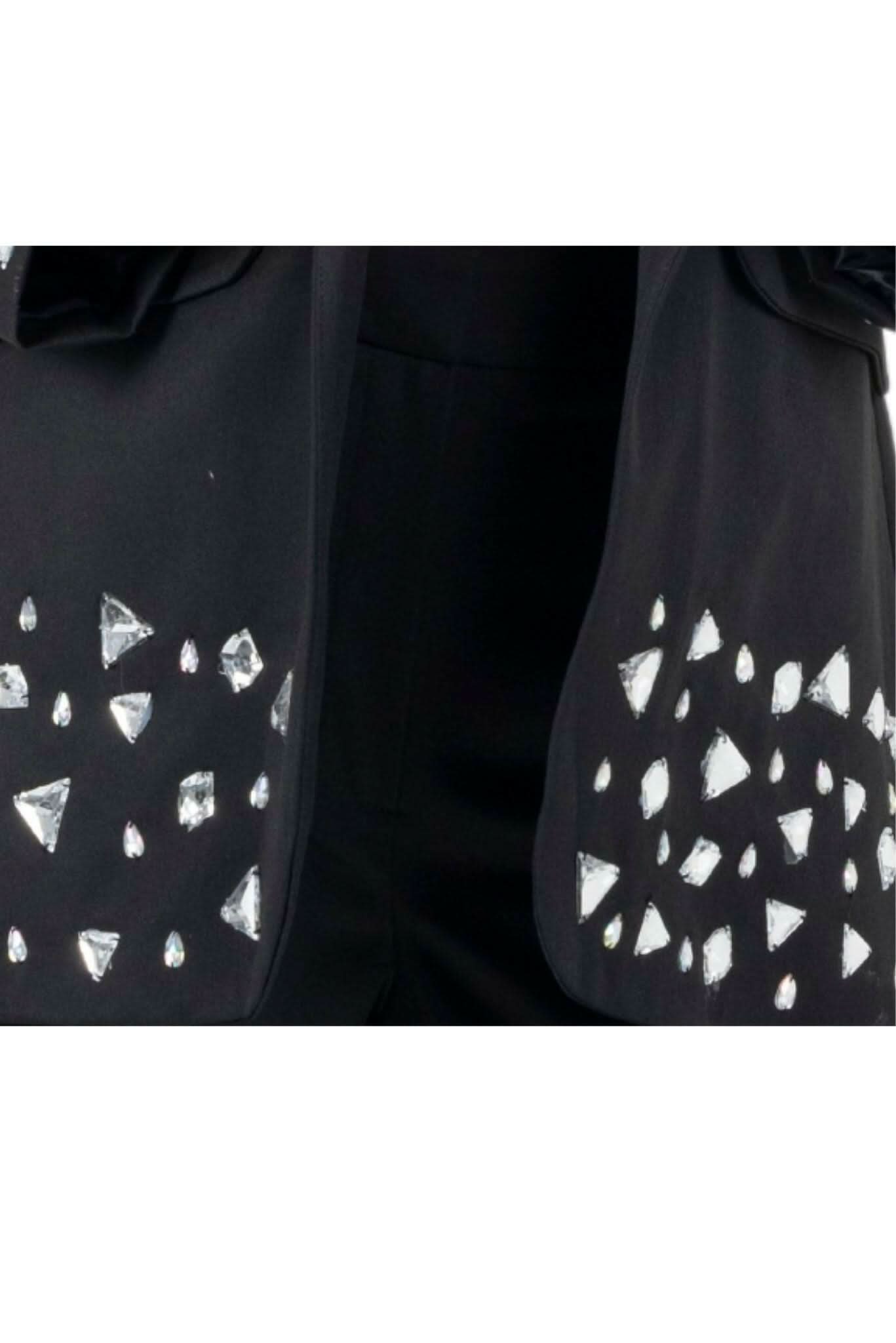 Joslin White Stone Blazer in Black - Akalia