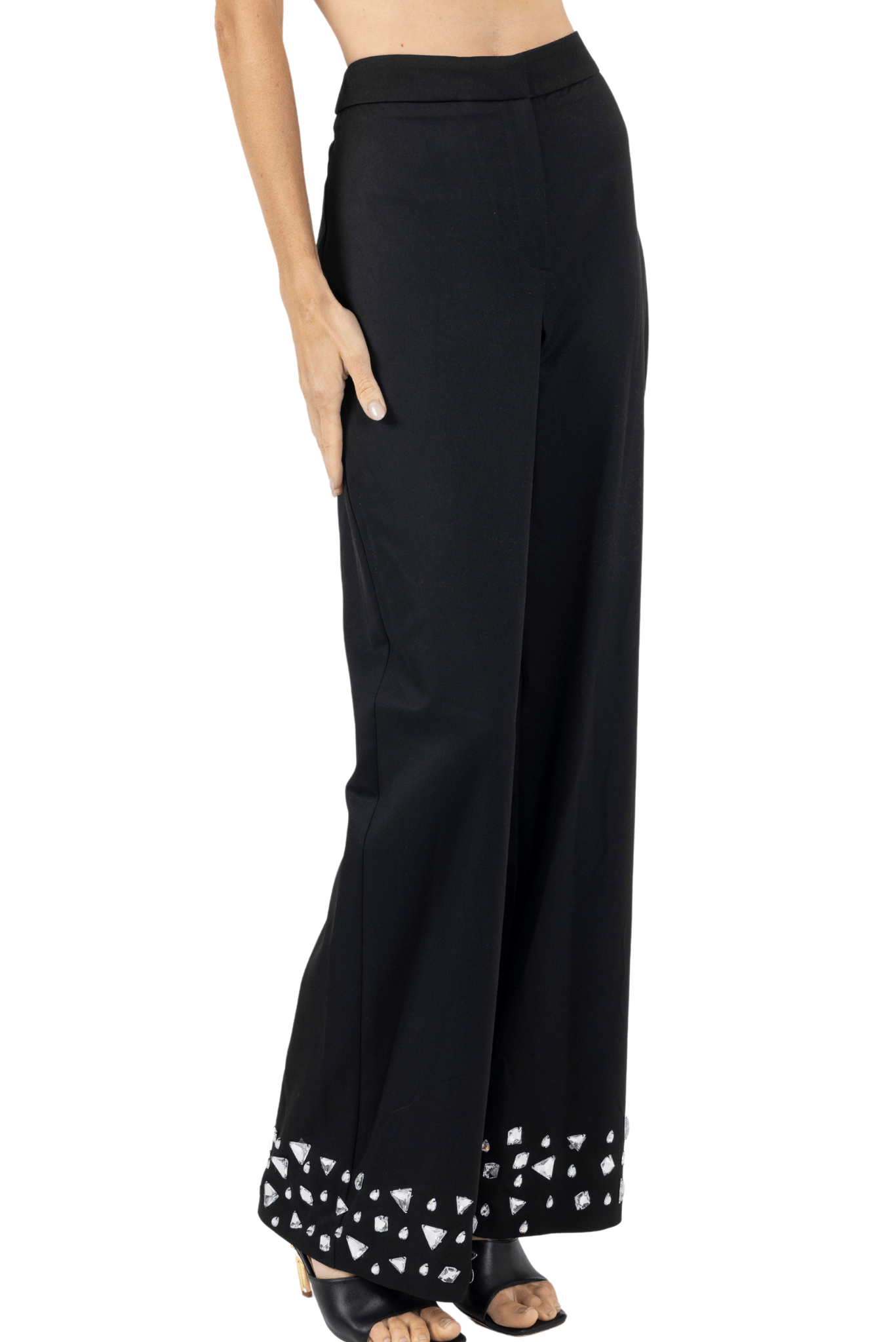 Joslin White Stone Pant In Black - Akalia