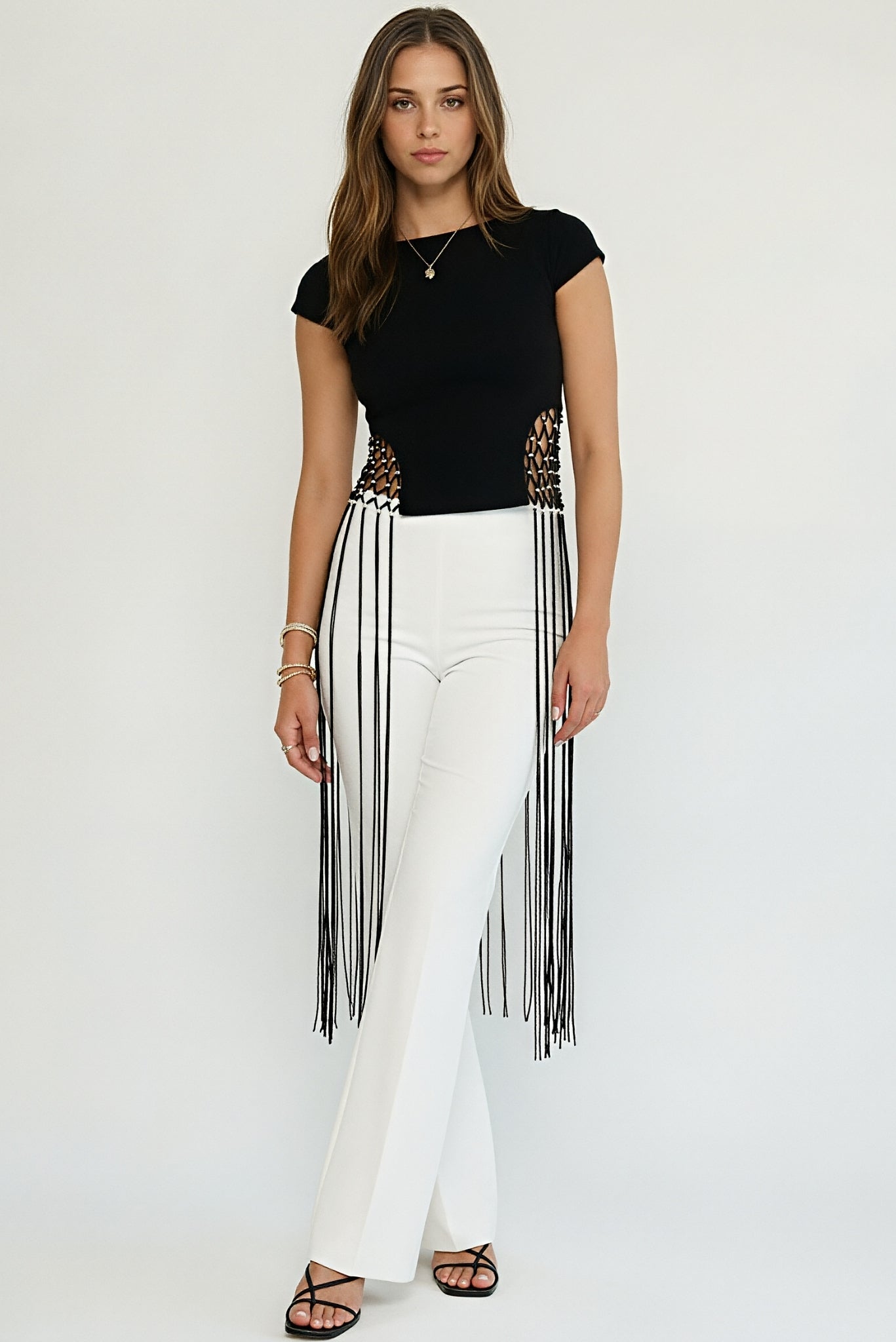 Leona Trouser Wide Leg White - Akalia