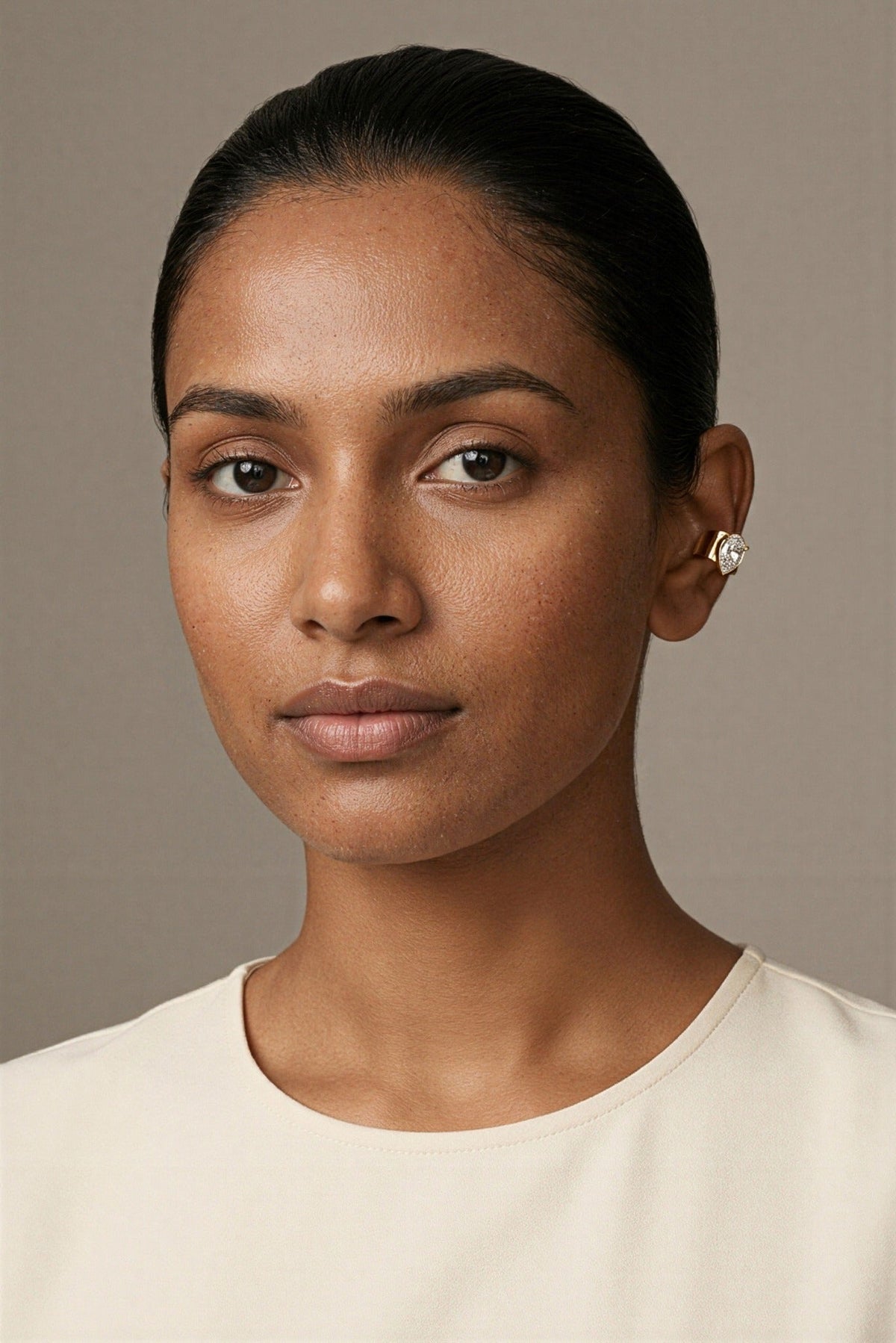 Lior Waterproof Pear CZ Ear Cuff - Akalia
