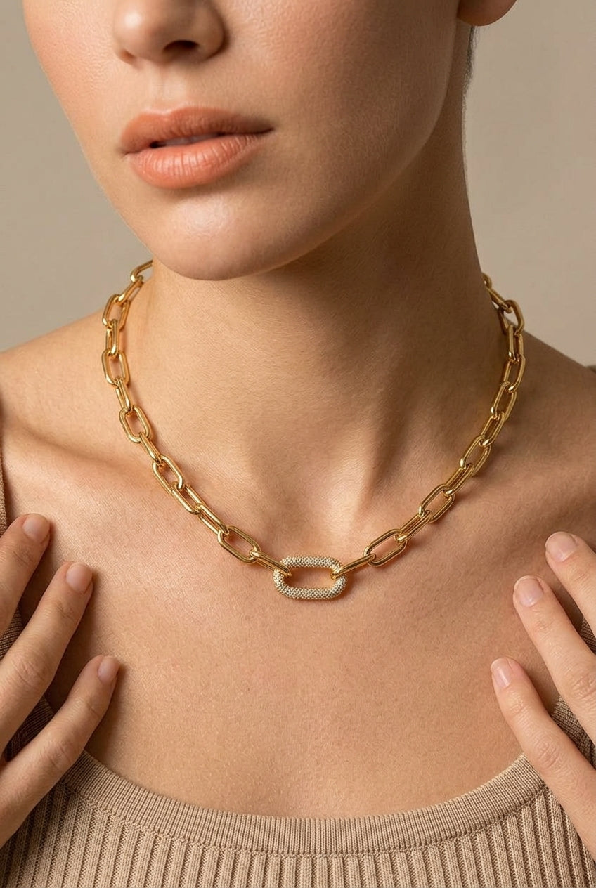 Livia Waterproof Chunky Link Necklace - Akalia