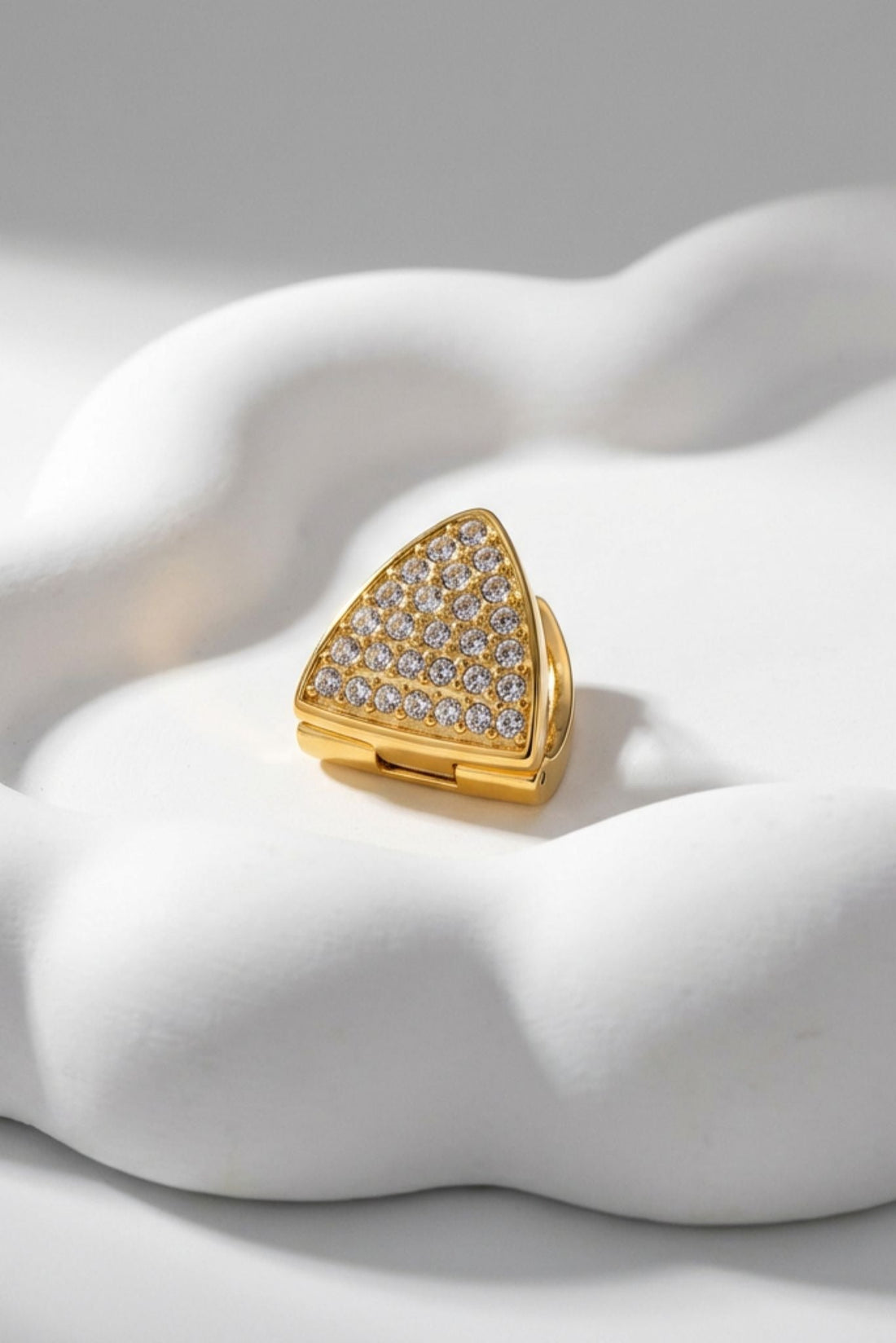 Luna Waterproof Dainty Triangle Zircon Pave Stud - Akalia