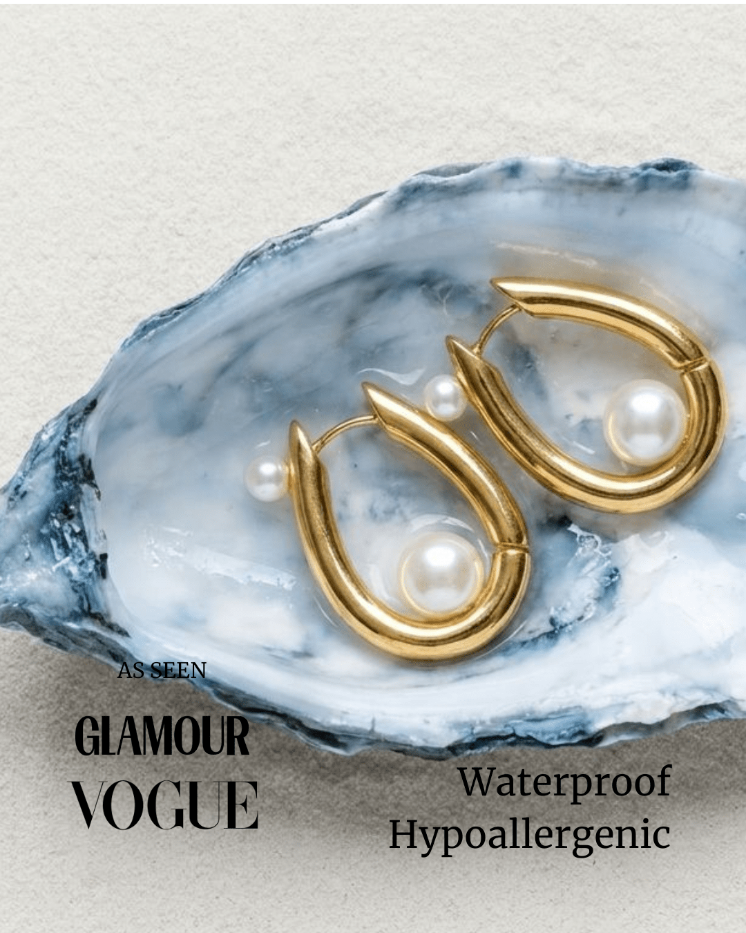 Margot Waterproof Pearl Huggie Earring - Akalia