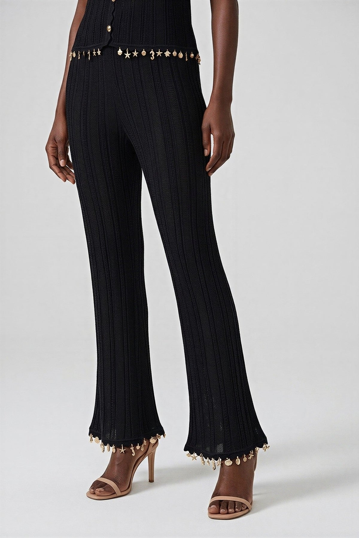 Marisa Knit Charm-Hem Vest and Pant Set - Akalia