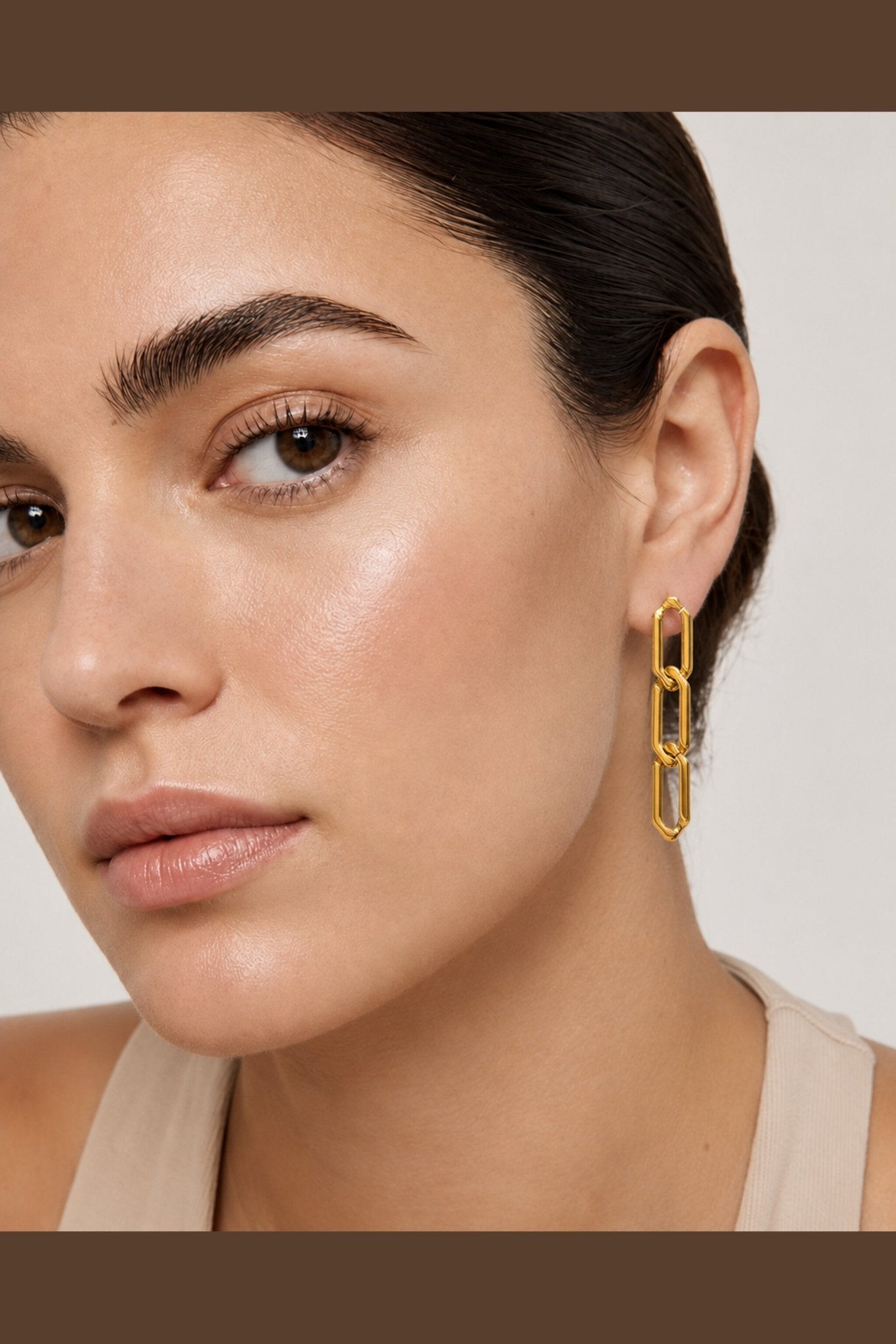 Remy Waterproof Link Drop Earring - Akalia