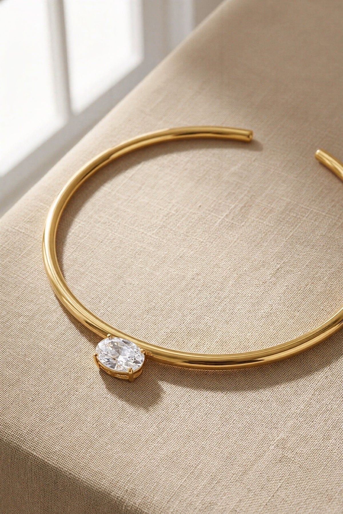 Sabine Waterproof CZ Collar Necklace - Akalia