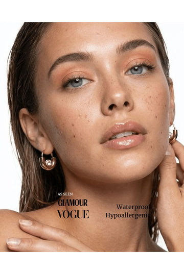 Solene Waterproof Floating Crystal Hoop Earring - Akalia
