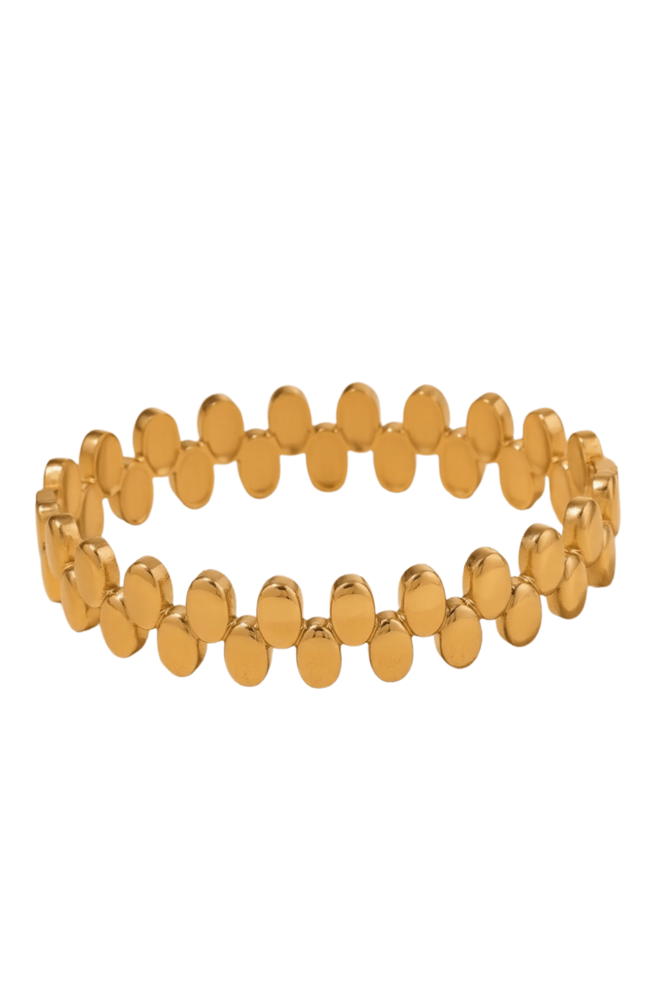Waterproof 18K Gold Plated Dot Round Bracelet - Akalia