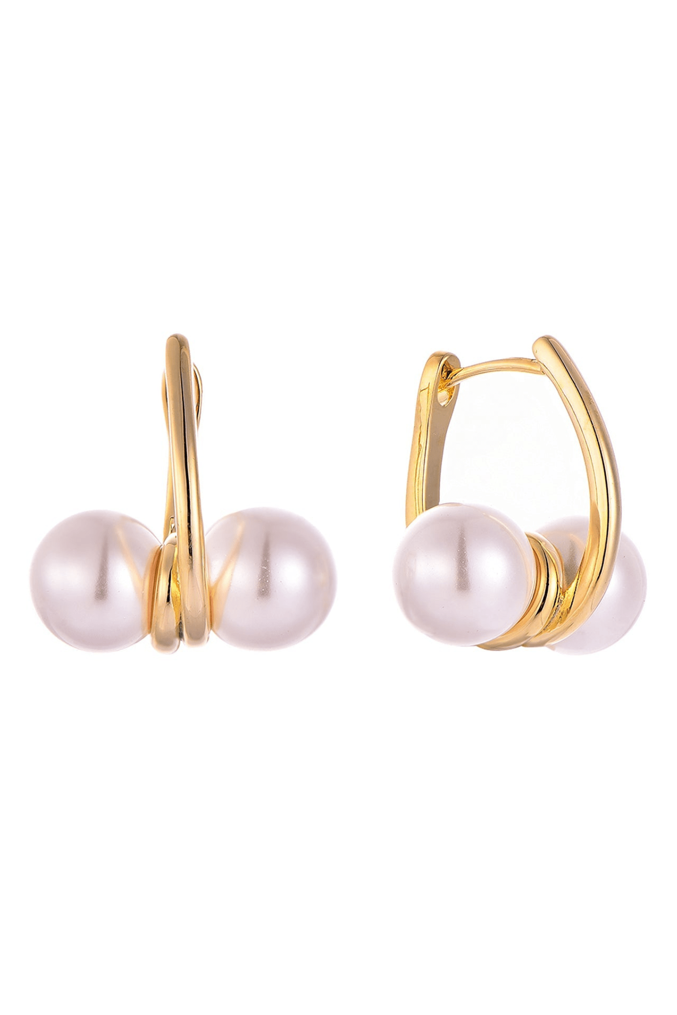 Waterproof Gold - Plated Pearl Hoop Earring - Akalia