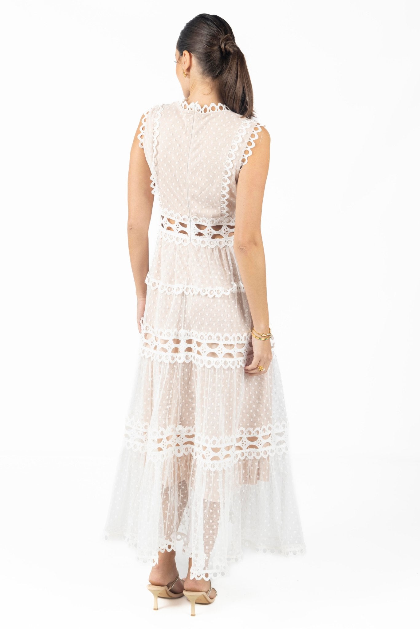 Blair White Lace Maxi Dress - Akalia