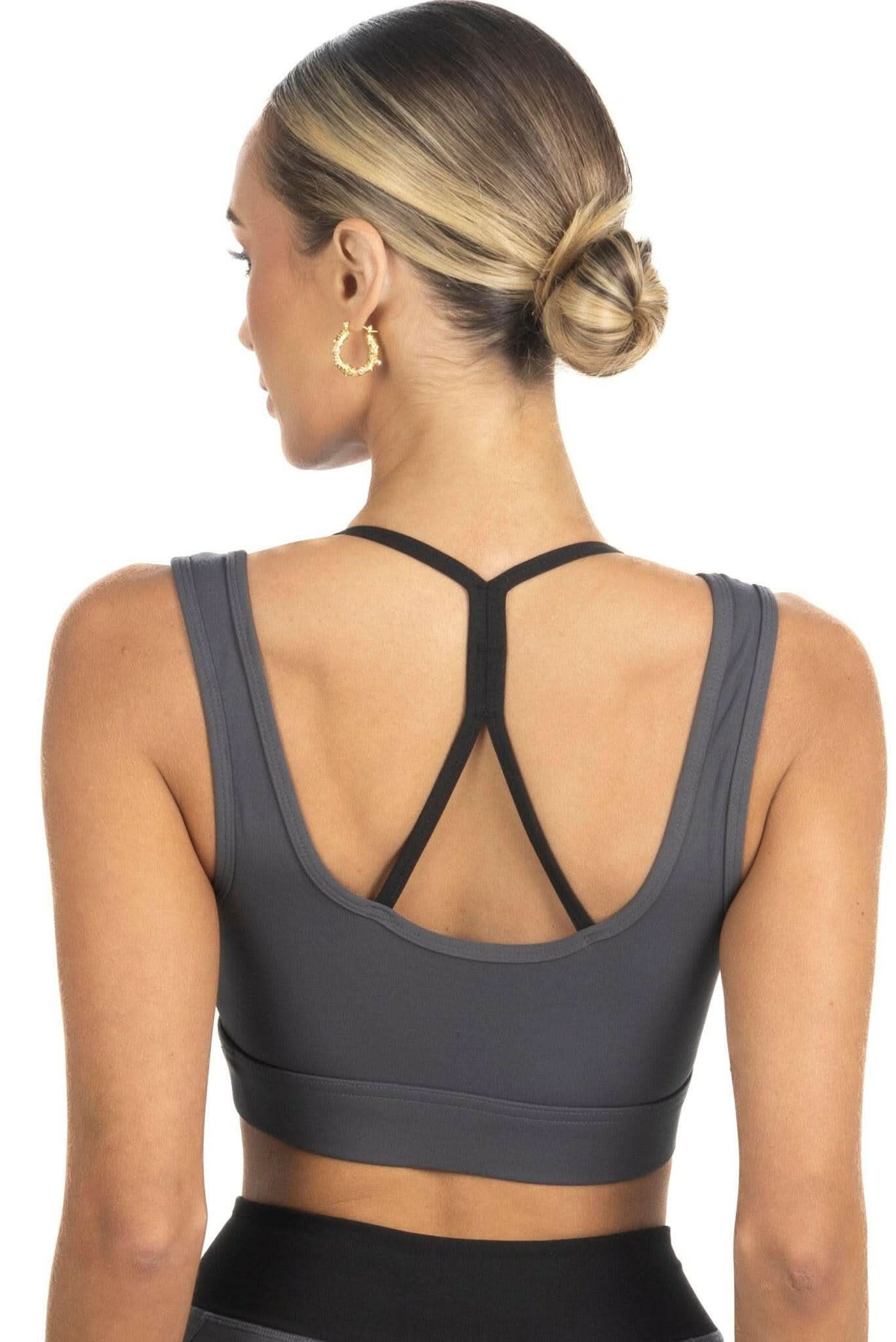 Cleo Color Block Activewear Sportsbra in Black - Akalia
