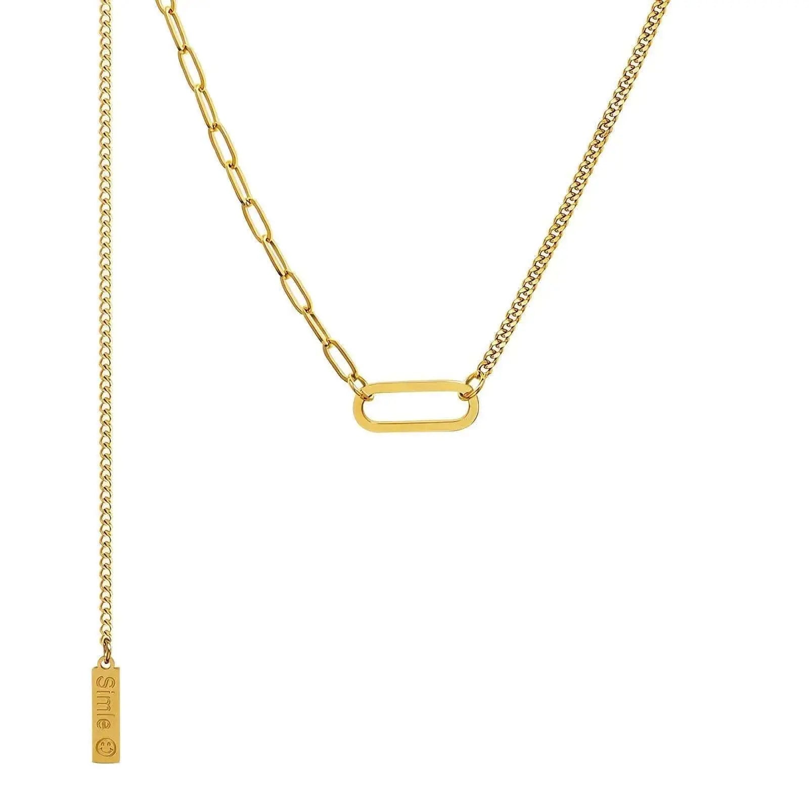 Double Loving Layered 18K Gold Plated Women's Necklace - Akalia