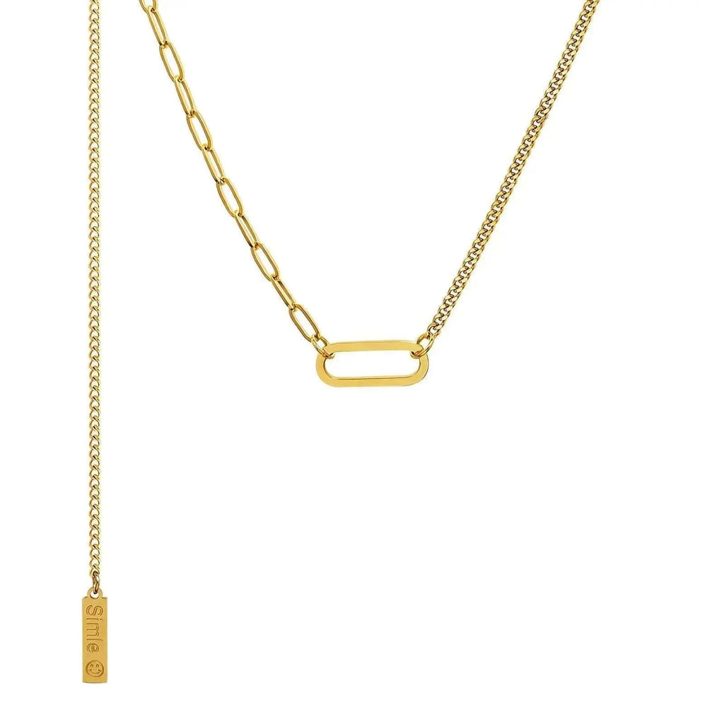 Minimalist Design Double Layers 18K Gold Plated Waterproof Daily