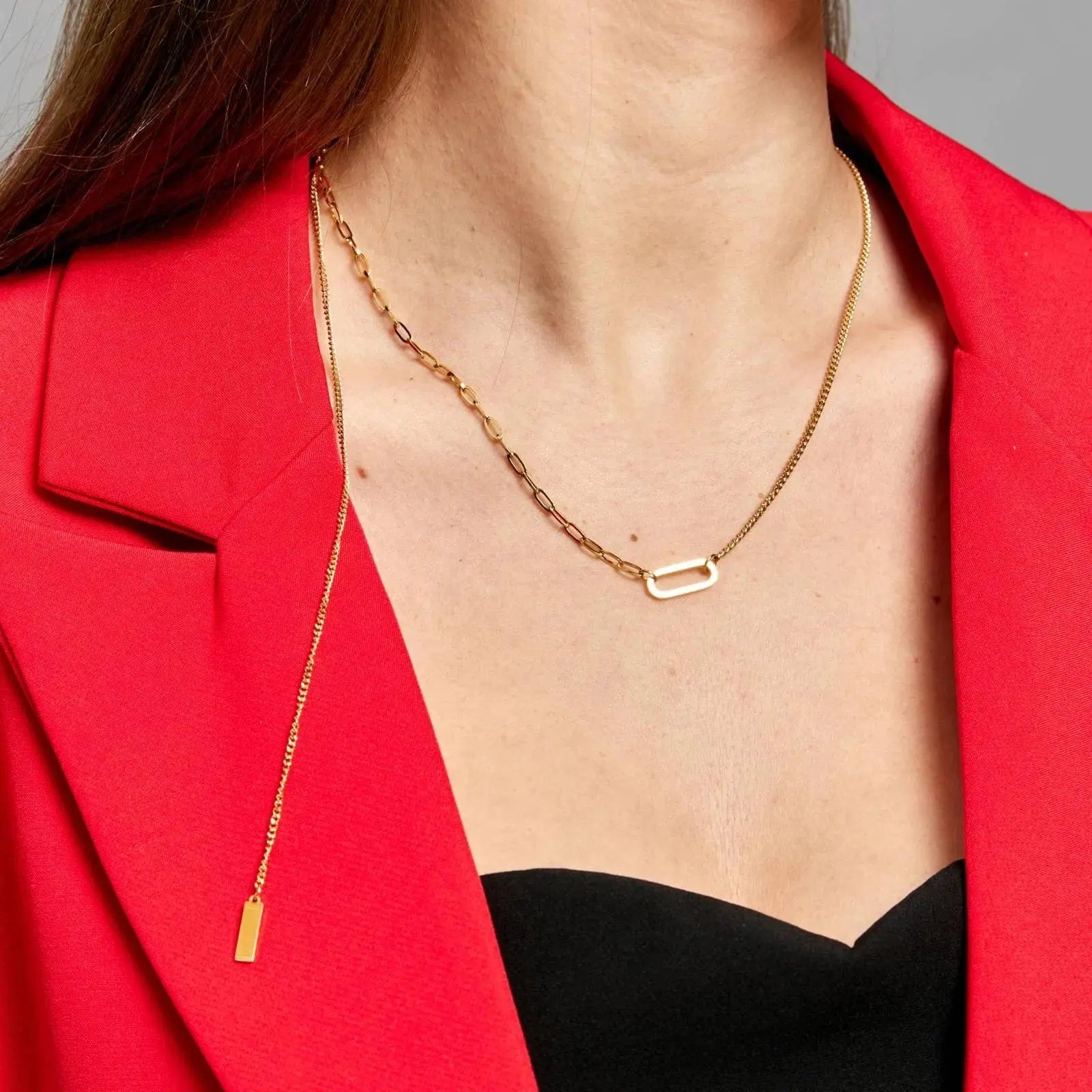 Double Loving Layered 18K Gold Plated Women's Necklace - Akalia