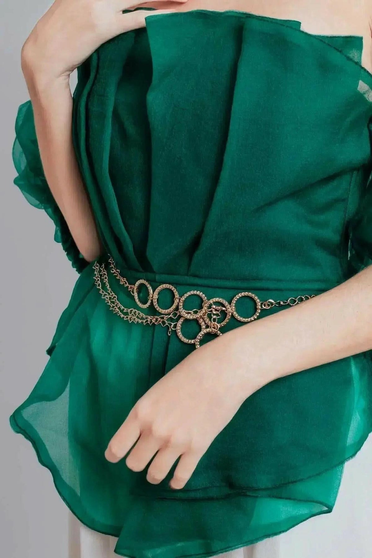 Emerald Peplum Top - Akalia