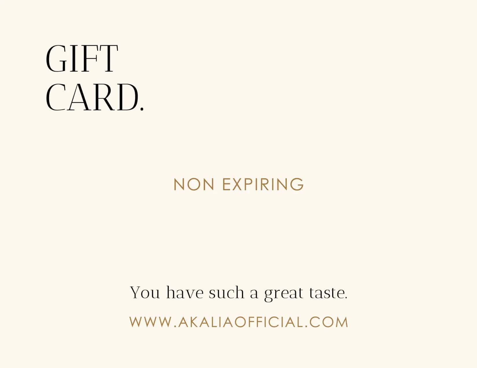 GIFT CARD - Akalia