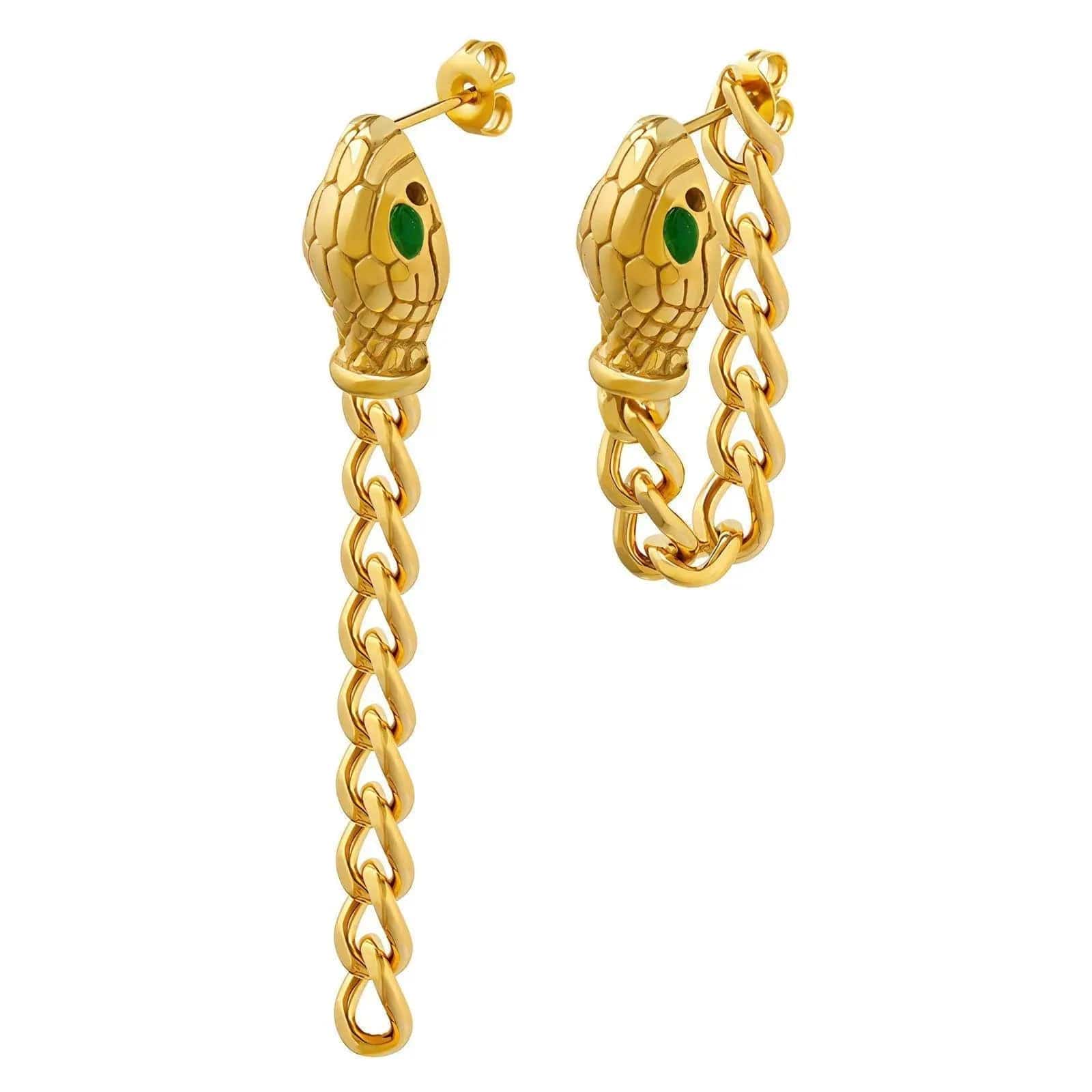 Power Moves Gold Plated Pendant Earrings - Akalia