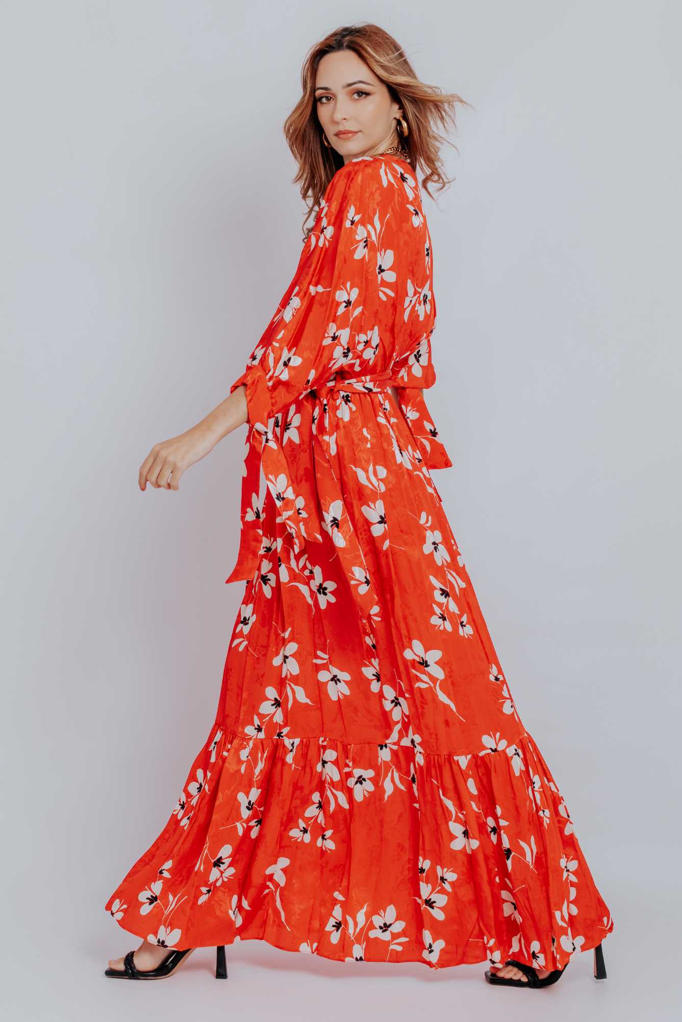 Scarlett Floral Print Maxi Dress - Akalia
