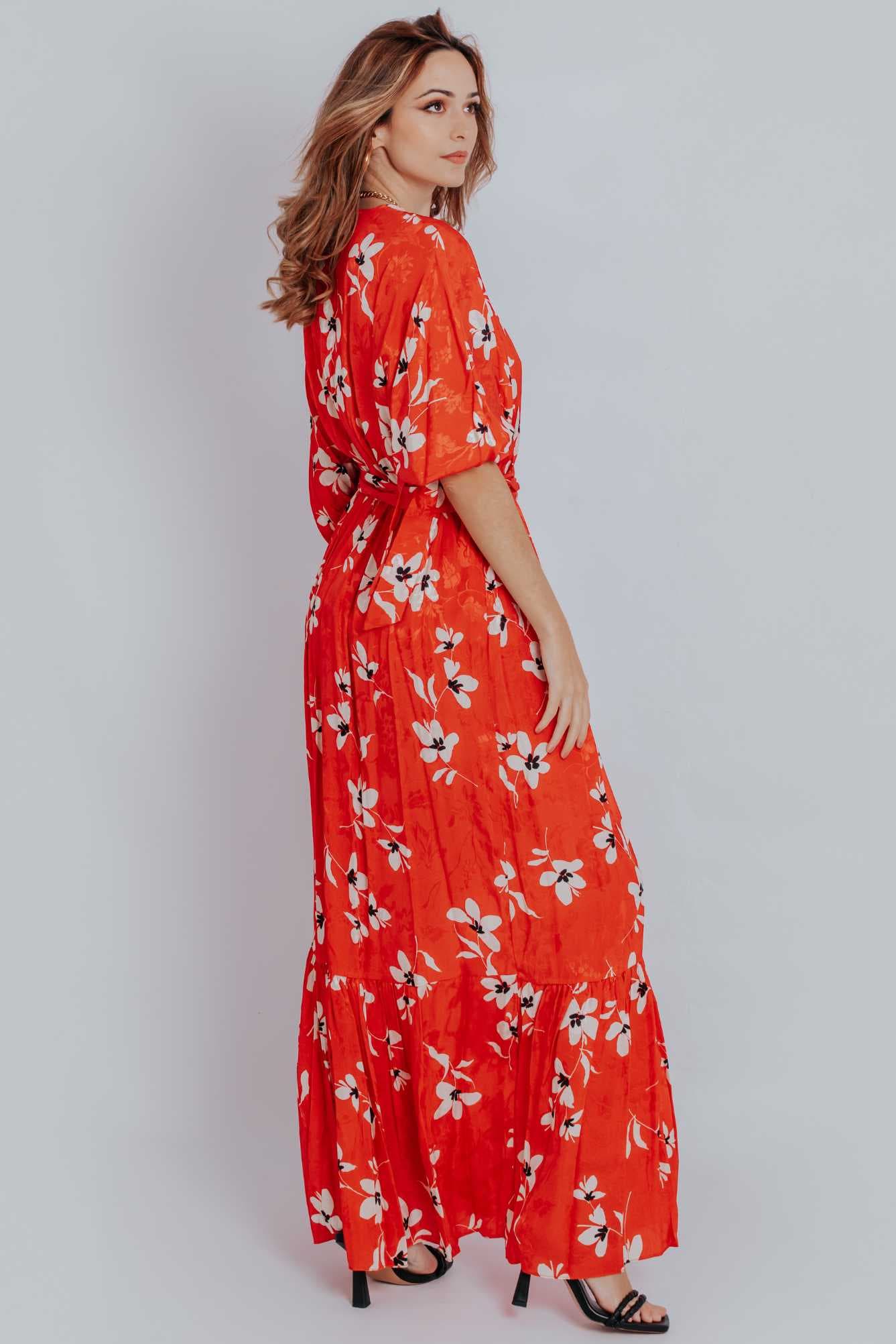 Scarlett Floral Print Maxi Dress - Akalia